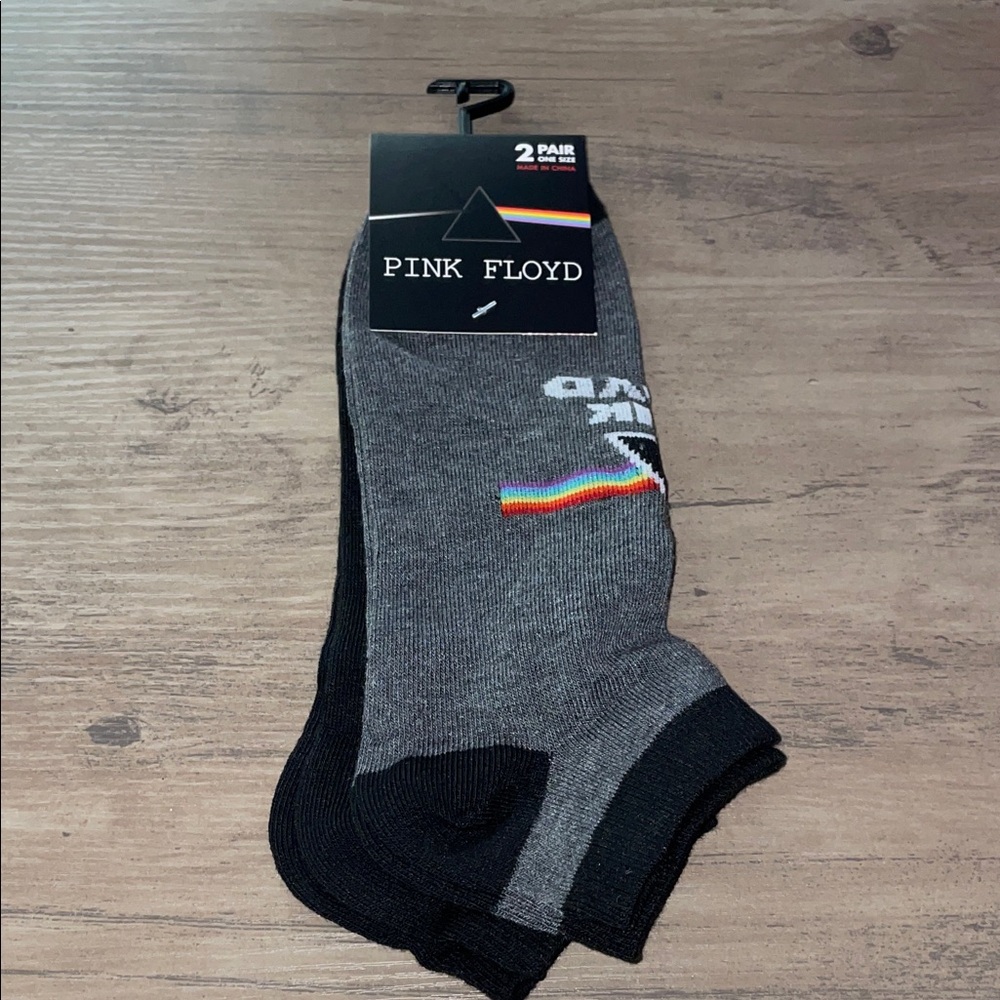 Pink Floyd Gray and Black Casual Socks